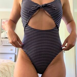 Plaid One Piece Swimsuit